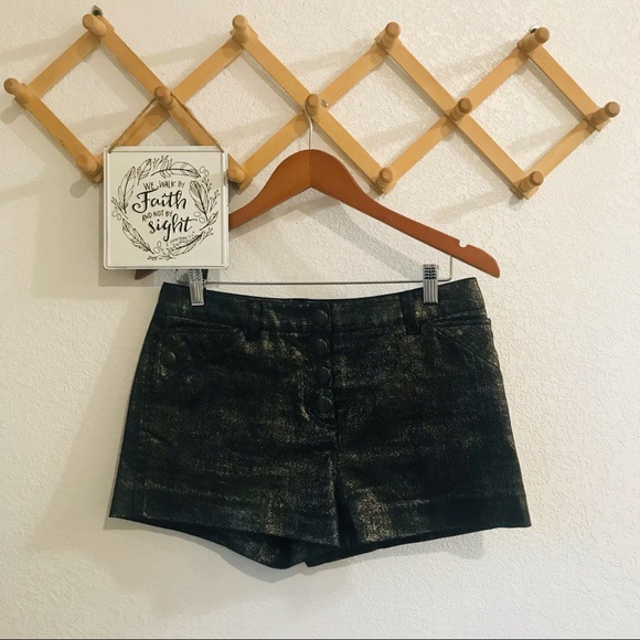 3.1 Phillip Lim A-Line Black Metallic Shorts Sz 4 - Picture 3 of 11